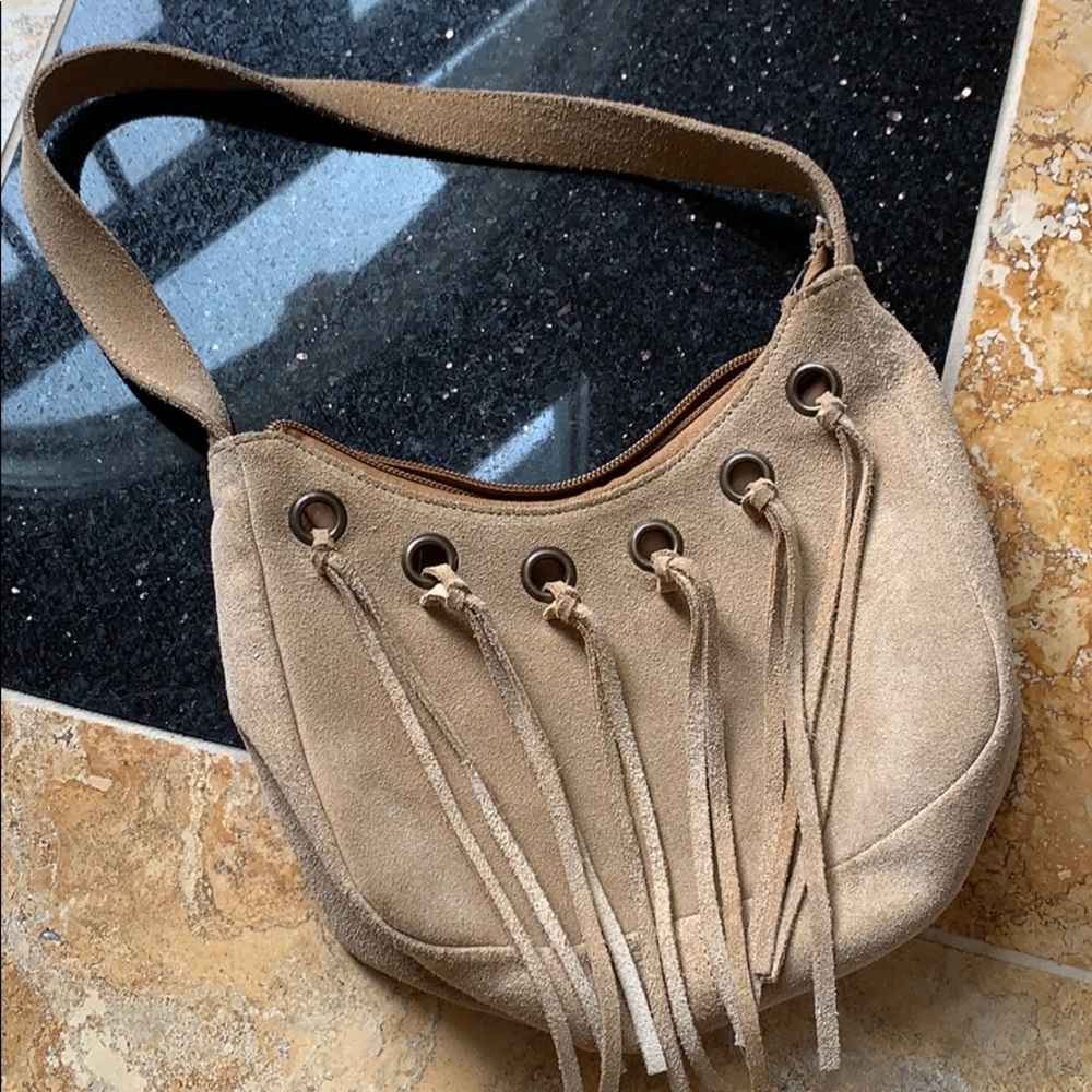 Boho fringe 100% genuine leather/polyester lining